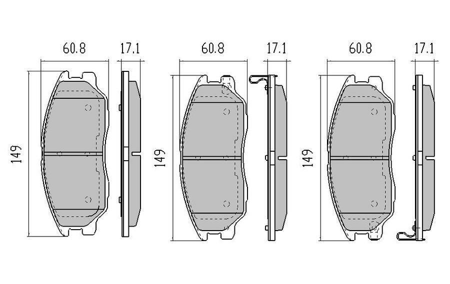 RDA Front Extreme Disc Brake Pads for Hyundai Terracan 3.5TD 3/2006-ON Type1