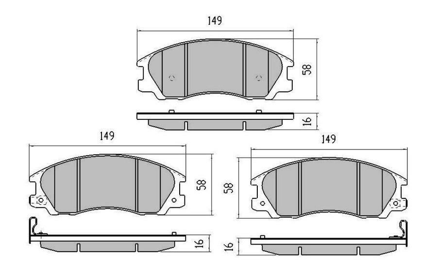 RDA Front Extreme Disc Brake Pads for Hyundai Terracan 2.9D 2002-12/2003 Type2