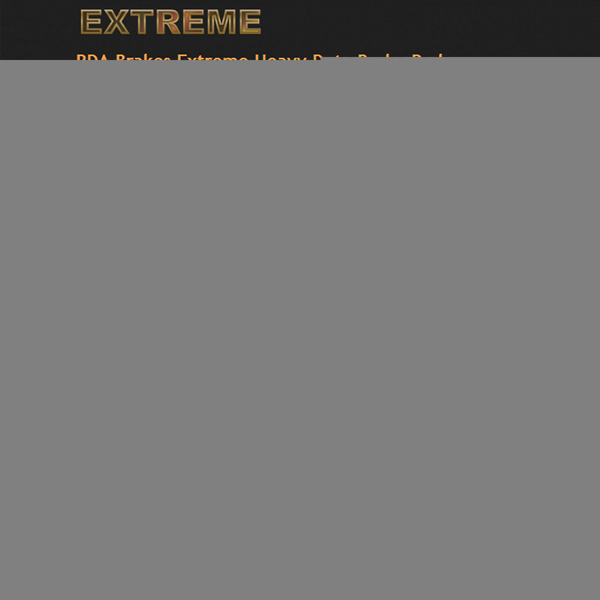RDA Front Extreme Disc Brake Pads for Hyundai Terracan 2.9D 2002-12/2003 Type2