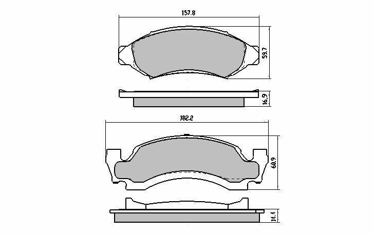 RDA Front Disc Brake Pads for International Scout 1977-1982