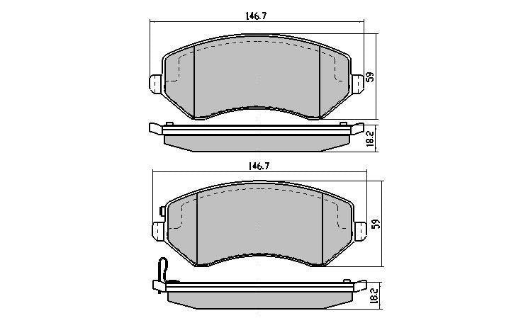 RDA Front Disc Brake Pads for Jeep Cherokee KJ 2001-2008 Type1