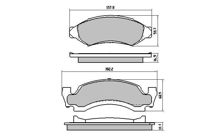 RDA Front Disc Brake Pads for Jeep CJ Series 1976-1986
