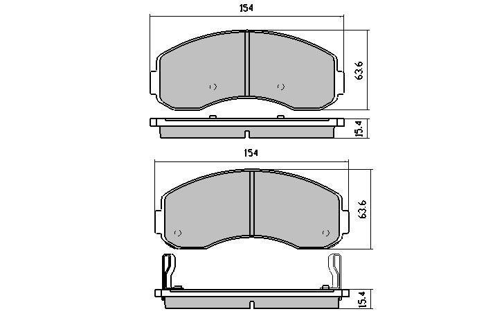 RDA Front Disc Brake Pads for Kia K2700 2003-ON (SUITS 262mm Diameter DISCS)