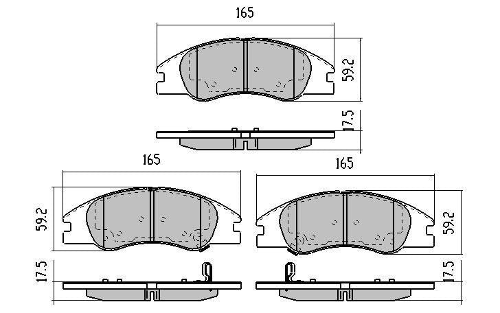 RDA Front Disc Brake Pads for Kia Cerato 1.6 Litre 2004 - 2008