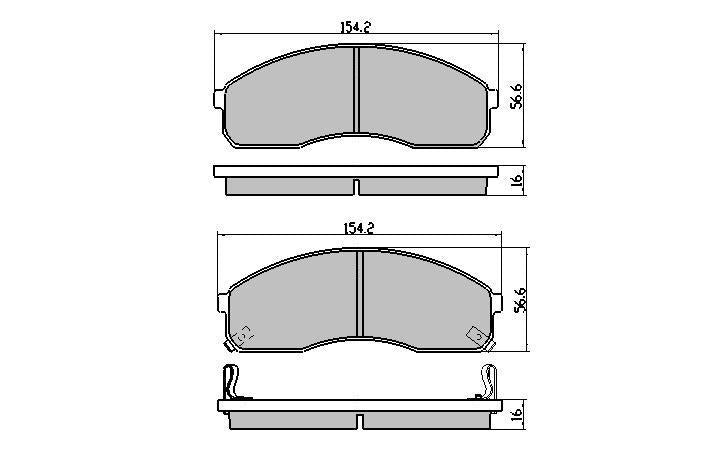 RDA Front Extreme Disc Brake Pads for Kia Pregio 2.7 Diesel 8/2002-2006