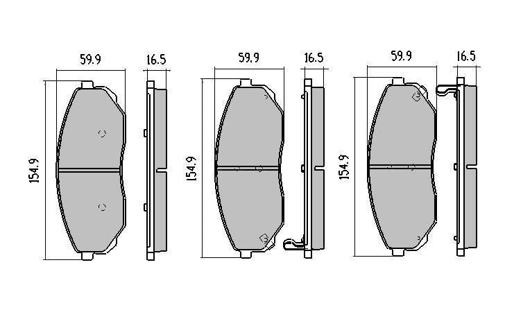 RDA Front Extreme Disc Brake Pads for Kia Sorento 2.5 Turbo Diesel 2003-9/2006 Type2