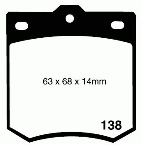 RDA Front Disc Brake Pads for Mazda 1300, FA3, STB 1970 - 1975