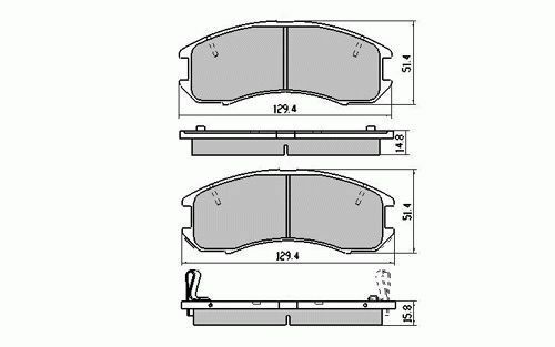 RDA Front Disc Brake Pads for Mazda 626 GD10 FWD 1987-1991