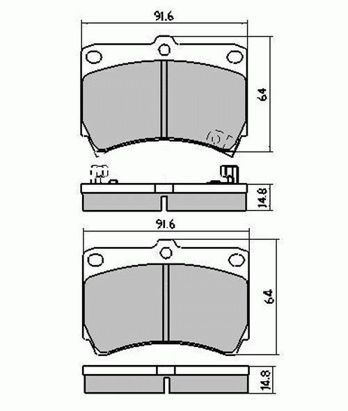 RDA Front Disc Brake Pads for Mazda 323 BJ 1.8 9/1998 - 5/2003 Type 2