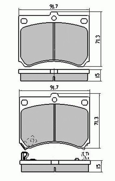 RDA Front Disc Brake Pads for Mazda 323 Austina 1.6 1.8 4/1994-7/1998 Type1
