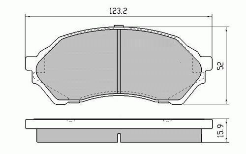 RDA Front Disc Brake Pads for Mazda 323 BJ 1 1.6 9/1998 - 5/2003