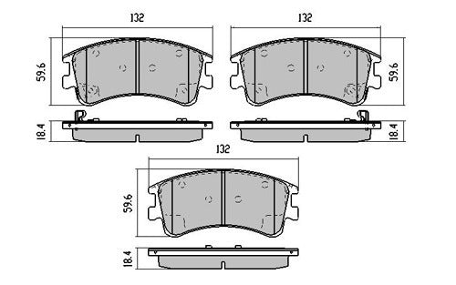 RDA Front Disc Brake Pads for Mazda 6 Wagon 8/2002 - 7/2007