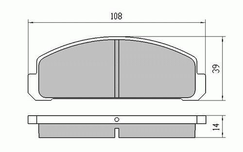 RDA Front Disc Brake Pads for Mazda 323 FA4 RWD 11/1976 - 8/1980