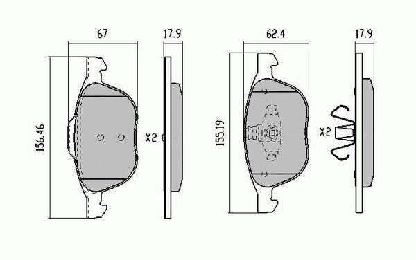 RDA Front Disc Brake Pads for Mazda 3 BK 2.0L 2003 - 01/2014