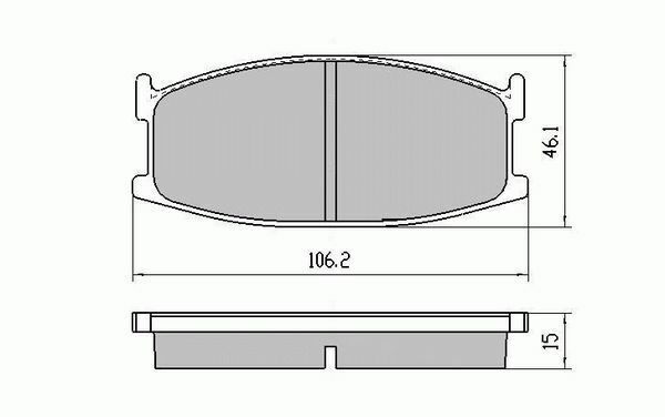 RDA Front Disc Brake Pads for Mazda 626 CB 2MS RWD 1978-1982