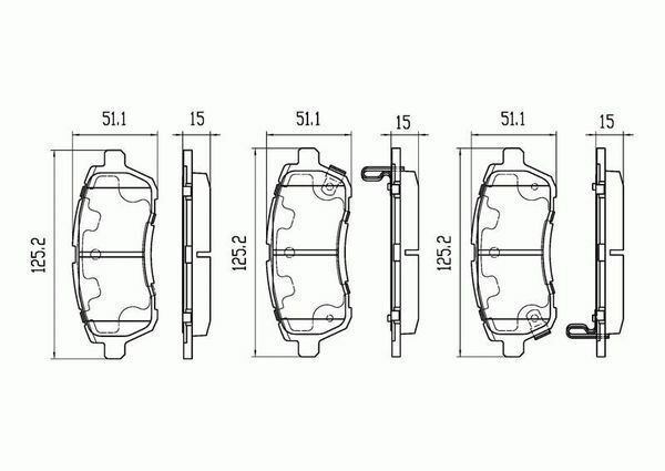 RDA Front Disc Brake Pads for Mazda 2 DY 2003 - 2008 Type 2