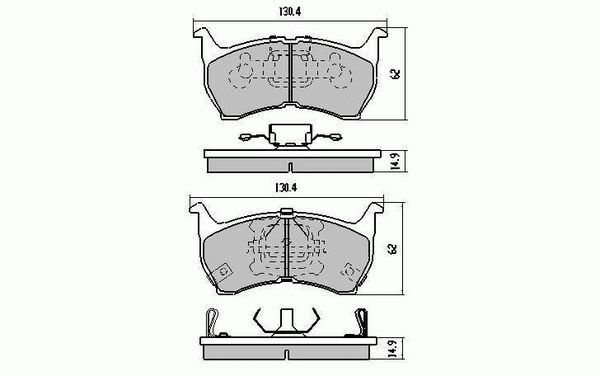 RDA Front Disc Brake Pads for Mazda 626 GC10 FWD 9/1985 - 1987