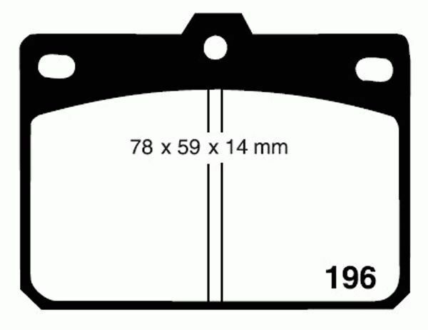 RDA Front Disc Brake Pads for Mazda 808,1300 STC 1972 - 1979