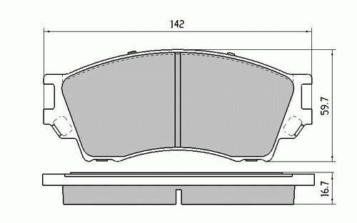 RDA Front HD Disc Brake Pads Mazda B Series 4WD B2500 B2600UF 1/1996-2/1999