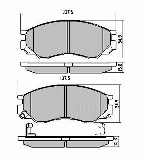 RDA Front Disc Brake Pads for Mitsubishi Starwagon WA 9/1994 - ON