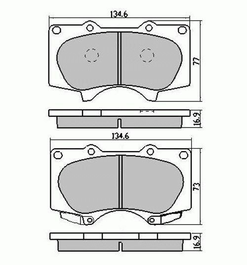 RDA Front Disc Brake Pads for Mitsubishi Pajero NS 3.2D 2006-2009 Type2