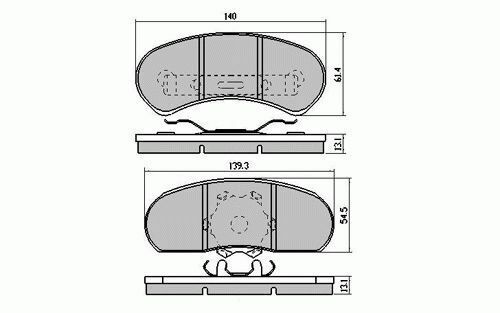 RDA Front Disc Brake Pads for Nissan UTE XFN, DX, ST 1989-1991 Type 1