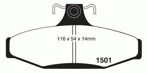 RDA Rear Disc Brake Pads for Nissan Bluebird 910 TRX 6/1980-6/1986