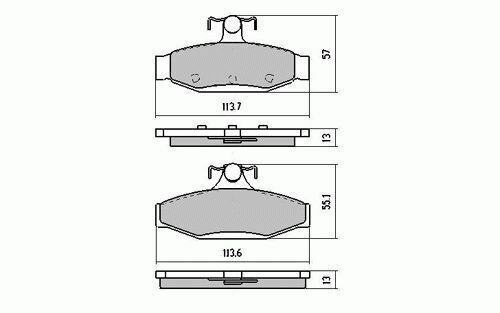 RDA Rear Disc Brake Pads for Nissan Pintara R31 RWD 1986-10/1990