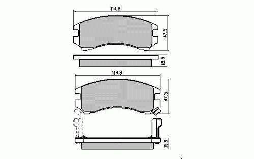 RDA Front Disc Brake Pads for Nissan 180SX RS13 1.8L inc Turbo 1988-1991