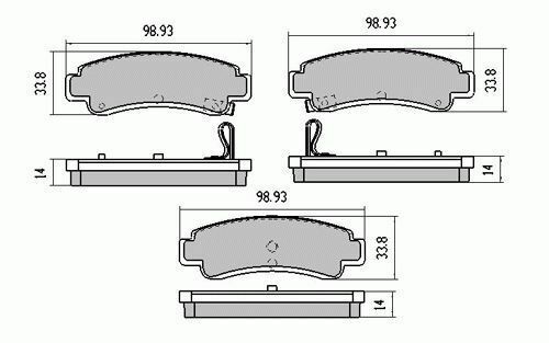 RDA Rear Disc Brake Pads for Nissan Pulsar N13 Hatch 5/1987-1991