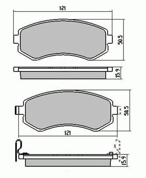 RDA Rear Disc Brake Pads for Nissan Patrol GU Y61 2.8L 3.0L 1998-2006