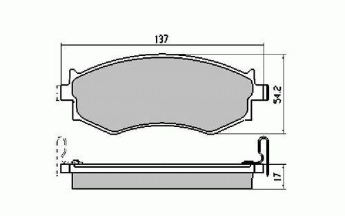 RDA Front Disc Brake Pads for Nissan Pintara U12 FWD 11/1989-1992