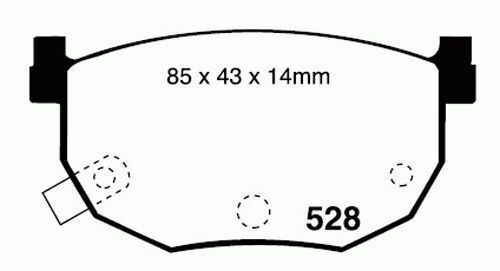 RDA Rear Disc Brake Pads for Nissan Pintara U12 FWD 11/1989-1992