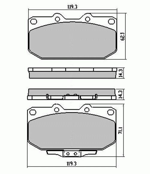 RDA Front Disc Brake Pads for Nissan 300ZX Z32 VG30DTT V6 1991-1998 30mm THICK