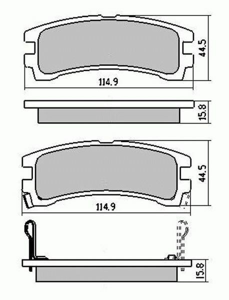 RDA Rear Disc Brake Pads for Nissan Pathfinder D21 3.0 V6 8/1992 - 1995