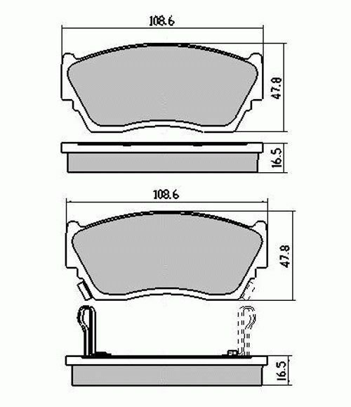 RDA Front Disc Brake Pads for Nissan NX Coupe B13 1.6L 10/1991-1994