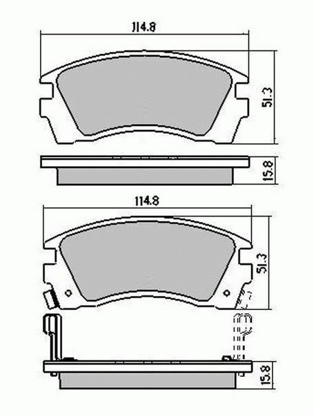 RDA Front Disc Brake Pads for Nissan Pulsar N14 2.0 10/1991-1995 Type 2