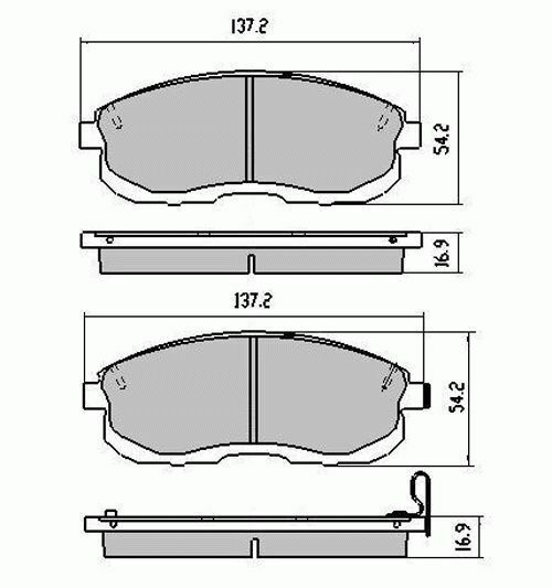 RDA Front Disc Brake Pads for Nissan 180SX RS13 2.0L inc Turbo 1991-1998