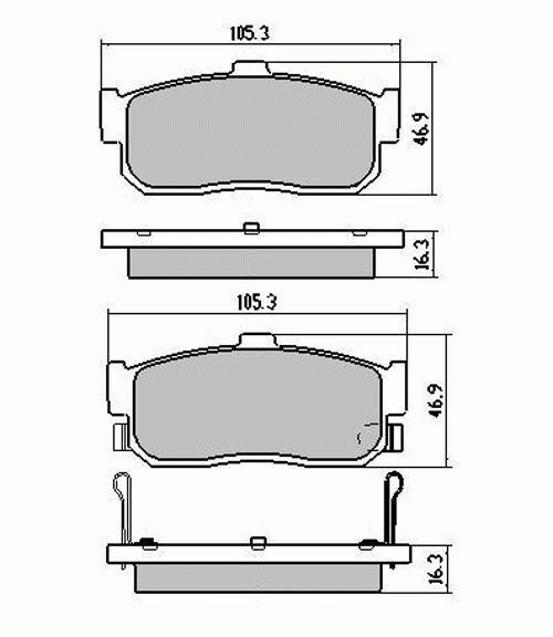 RDA Rear Disc Brake Pads for Nissan Pulsar N15 2.0 8/1995-8/2000