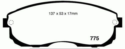 RDA Front Disc Brake Pads for Nissan Serena C23 9/1992 - 02/1996