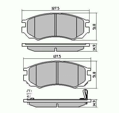 RDA Front Disc Brake Pads for Nissan NX Coupe Pulsar NX-R ABS 10/1991-1995