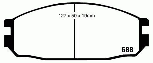RDA Front Disc Brake Pads for Nissan VANETTE C120 RC 22 1983-1992 Type 3