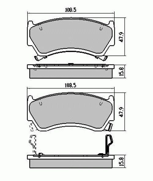 RDA Front Disc Brake Pads for Nissan NX Coupe Pulsar NX-R 10/1991-1995