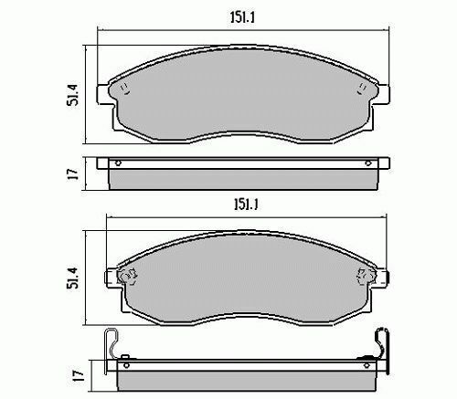 RDA Front Disc Brake Pads for Nissan Maxima A32 11/1994 - 12/1999