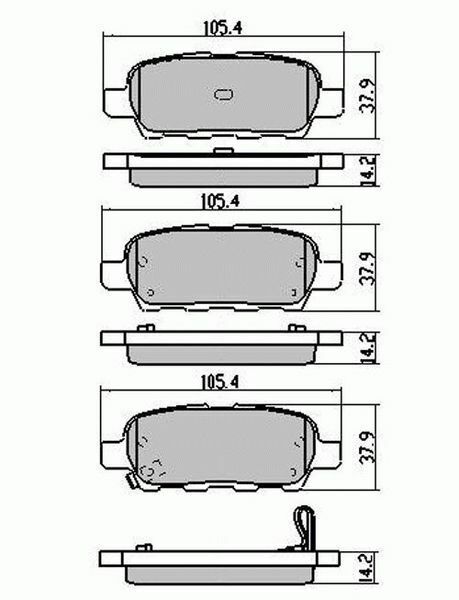 RDA Rear Disc Brake Pads for Nissan Dualis (Series 1) 1.6 2.0 2.0TD 2006-ON
