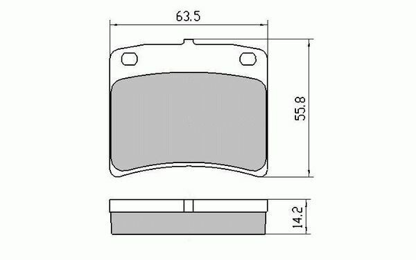 RDA Front Disc Brake Pads for Nissan C20 10/1980 - 5/1981