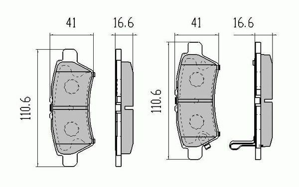 RDA Rear Disc Brake Pads for Nissan Navara D40 2WD & 4WD 9/2005-Onwards