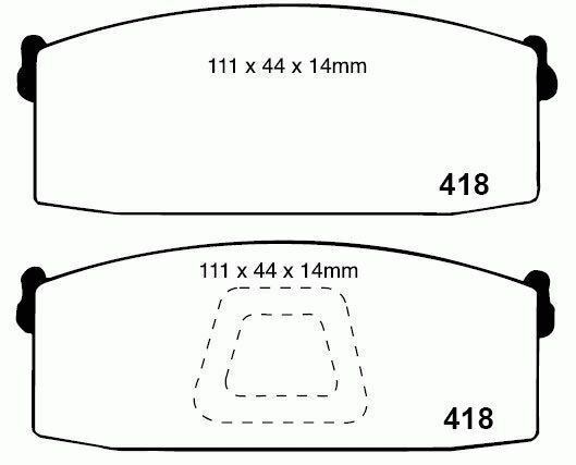 RDA Front Disc Brake Pads for Nissan Skyline R30 MR30 RMR30 1981-1986 Type2