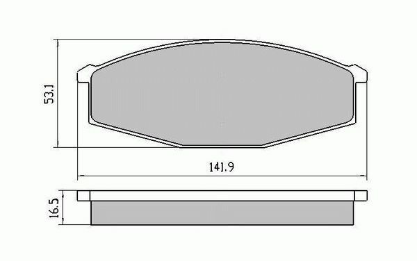 RDA Front Disc Brake Pads for Nissan Patrol GQ Y60 1988-1997 Single piston caliper