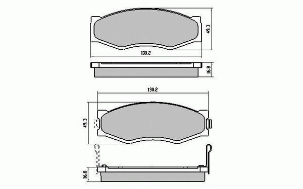 RDA Front Disc Brake Pads for Nissan 300ZX Non Turbo Z31 5/1984-1985
